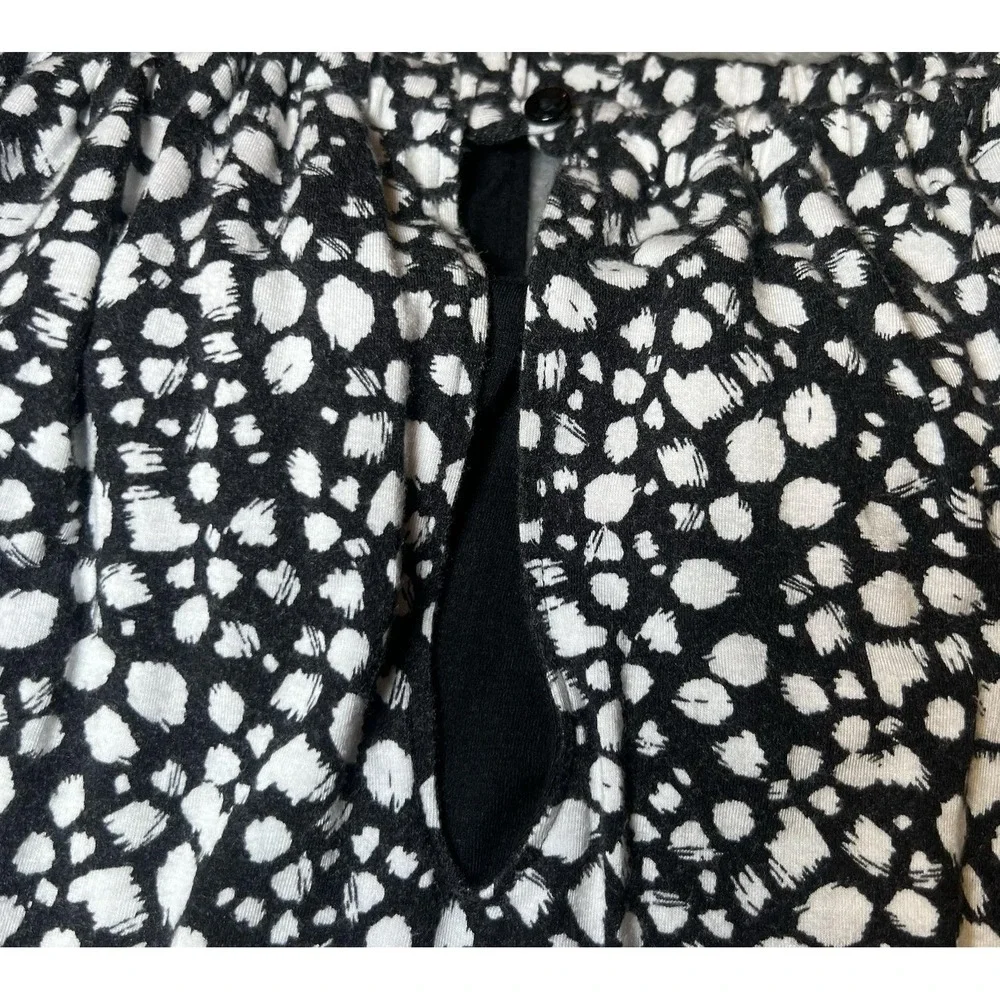 Banana Republic Womens Size Medium Halter Top Black White Speckled‎ Inner Bra